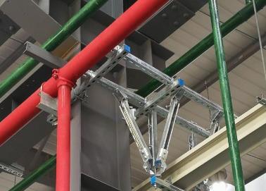 江岸该抗震支架的整体式支吊架结构协调性好